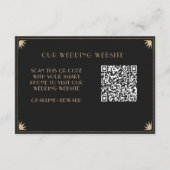 Art Deco Black Gold Wedding 20 | UAWG QR-Code Begleitkarte (Rückseite)