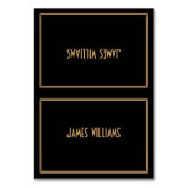 Art Deco Black Great Gatsby Place Setting Cards Tischnummer (Vorderseite)