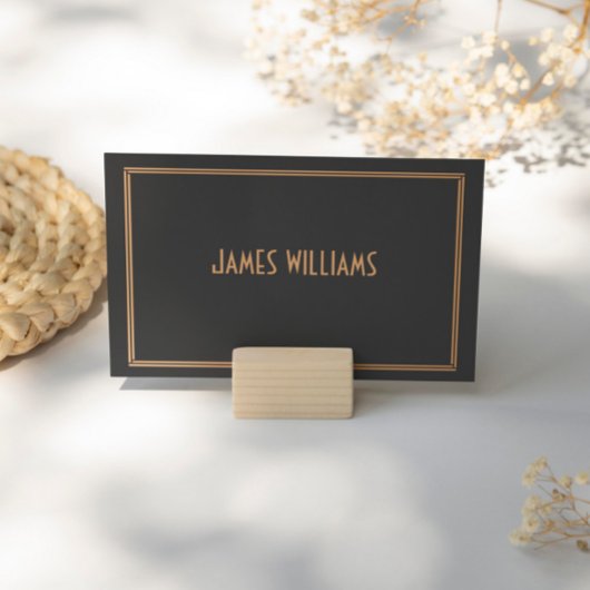 Art Deco Black Great Gatsby Place Setting Cards Tischnummer