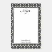 Art Deco Black Palmettos 1920 Post-it Klebezettel (Vorderseite)