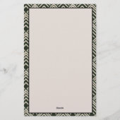 Art Deco Black Tan Stationery Briefpapier (Rückseite)