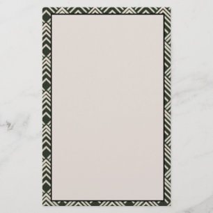 Art Deco Black Tan Stationery Briefpapier