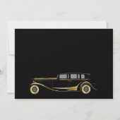 Art Deco Black und Gold Gatsby Save the Date (Rückseite)