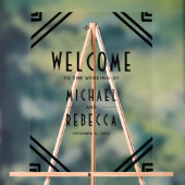 Art Deco Black Wedding Welcome Acrylschild (Neutral)