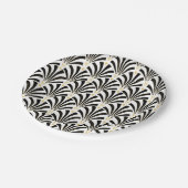 Art Déco Black & White Palmettos Pappteller (Schrägansicht)