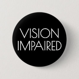 Art Deco Black White Typography Vision Impaired Button