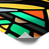 Art Déco Blätter aus festem Glas Poster (Ecke)