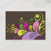 Art Déco Blätter Hochzeiten Platzkarte (Rückseite)