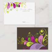 Art Déco Blätter Hochzeiten Platzkarte (Vorne/Hinten)