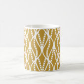 Art Deco Blätter, klassisches nahtloses Muster. Kaffeetasse (Mittel)