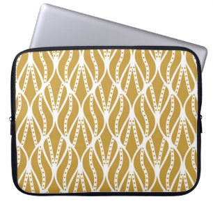 Art Deco Blätter, klassisches nahtloses Muster. Laptopschutzhülle