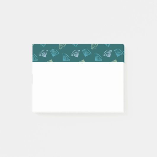 Art-Deco-Blätter Post-it Klebezettel (Vorderseite)