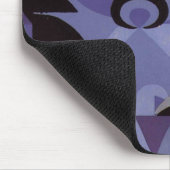 Art Deco Blaues Muster - Mauspad (Ecke)