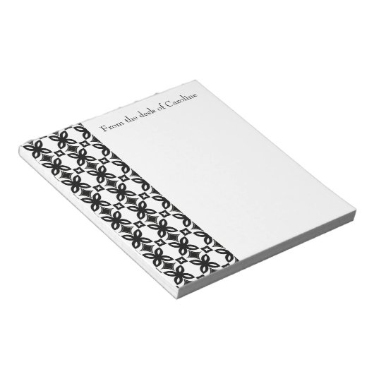 Art Deco Blooms Personalisiert Notepad Notizblock (angewinkelt)