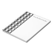 Art Deco Blooms Personalisiert Notepad Notizblock (Rotiert)