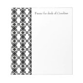 Art Deco Blooms Personalisiert Notepad Notizblock (Vorderseite)