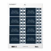 Art Deco Blooms Shipping Labels (Vorne)