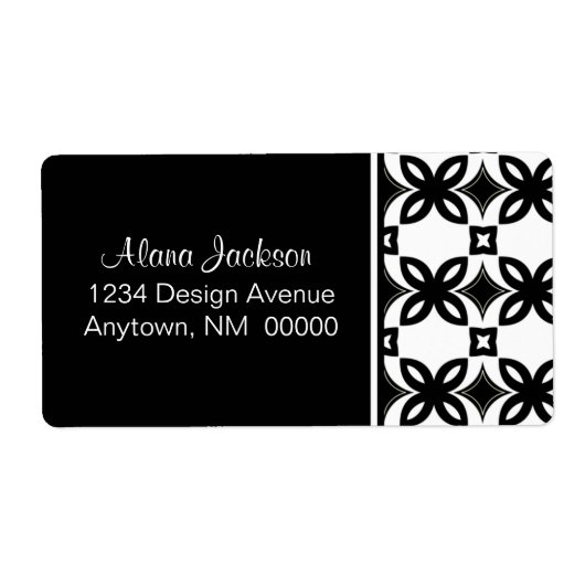 Art Deco Blooms Shipping Labels (Vorne)