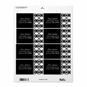 Art Deco Blooms Shipping Labels (Vorne)