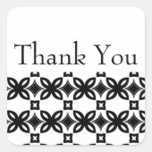 Art Deco Blooms Vielen Dank für Ihren Aufkleber (Vorderseite)
