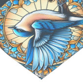 Art Deco Blue Bird Table Runner Kurzer Tischläufer (Ecke)