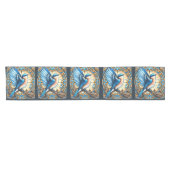 Art Deco Blue Bird Table Runner Kurzer Tischläufer (Horizontal)