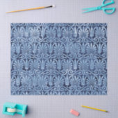 Art Deco Blue Fans and Scroll Work Decoute Seidenpapier (Basteln)