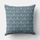 Art Deco Blue Geometic Muster Kissen (Rückseite)