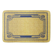 # Art Deco Blue und Gold Badematte (Vorderseite)