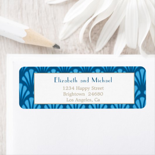 Art Deco Blue Vintag Gatsby Wedding (Insitu)