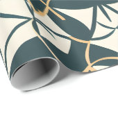 Art Deco Blüh Geschenkpapier (Rolleneckpunkt)
