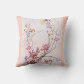 Art-Déco-Blume Aquarellbilder Kissen (Rückseite)