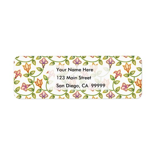 Art-Deco-Blume, Blätter und Beads JEDER FARBBACKG (Vorne)