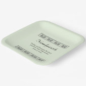 Art Deco Blume Border Wedding Keepake Pappteller (Gewinkelt)