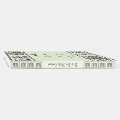 Art Déco Blume Border Wedding mit Bibelversen Gästebuch (Rücken)