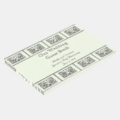 Art Déco Blume Border Wedding mit Bibelversen Gästebuch (Ecke)