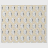 Art-Déco-Blume der 1920er Jahre Blühen in Taupe Geschenkpapier (Flach)