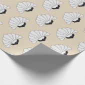 Art-Déco-Blume der 1920er Jahre Blühen in Taupe Geschenkpapier (Ecke)