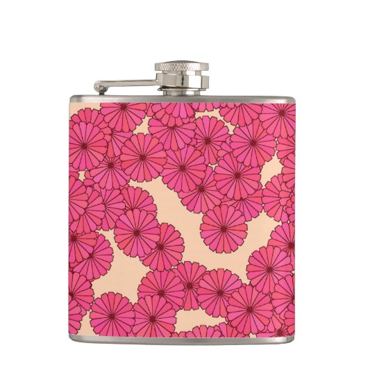 Art-Deco-Blume Flachmann (Vorderseite)
