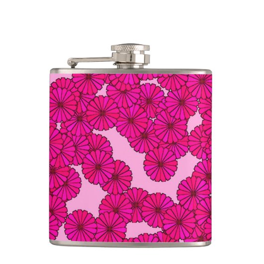 Art-Deco-Blume Flachmann (Vorderseite)