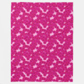 Art-Deco-Blume Fleecedecke (Vorderseite)