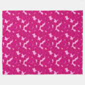 Art-Deco-Blume Fleecedecke (Vorderseite (Horizontal))