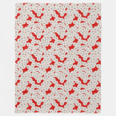Art-Deco-Blume Fleecedecke (Vorderseite)