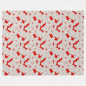 Art-Deco-Blume Fleecedecke (Vorderseite (Horizontal))