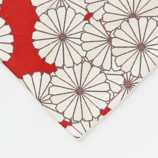 Art-Deco-Blume Fleecedecke (Ecke)