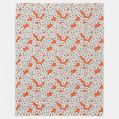 Art-Deco-Blume Fleecedecke (Vorderseite)