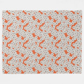 Art-Deco-Blume Fleecedecke (Vorderseite (Horizontal))