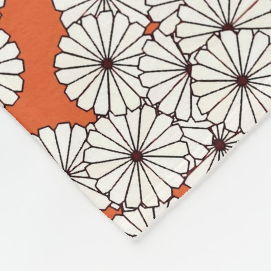 Art-Deco-Blume Fleecedecke (Ecke)