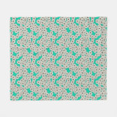 Art-Déco-Blume Fleecedecke (Vorderseite (Horizontal))