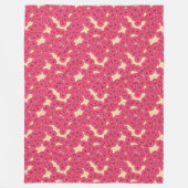 Art-Deco-Blume Fleecedecke (Vorderseite)
